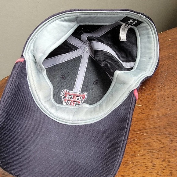 Texas Tech Red Raiders Fitted Under Armour‎ Large Black Red Ball Cap Hat - Picture 7 of 10
